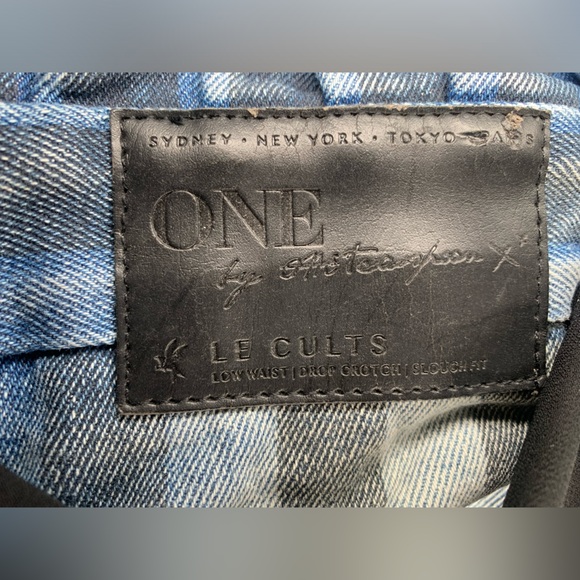 One Teaspoon Drop Crotch Jeans with Fringe Belt and Leather Pocket - Picture 12 of 15